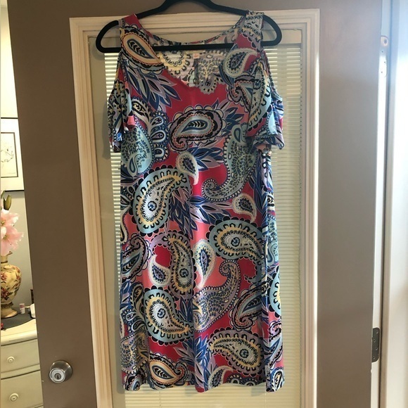 NWOT Ivy Lane Cold Shoulder Dress Size L - Picture 1 of 5
